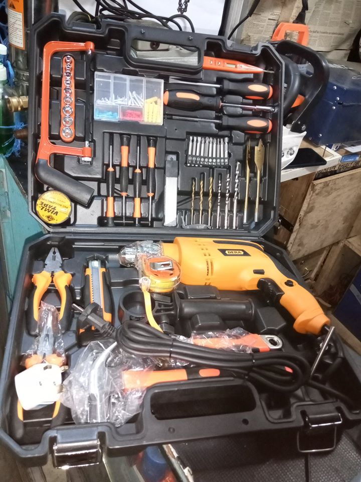 93136655_164524741698302_8694779382260039680_o.jpg 117 Pcs DRILLSET WITH 750WATTS DRILL - Image 1